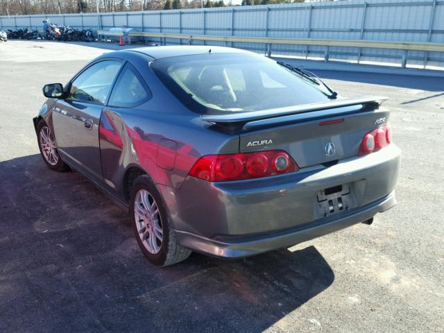 JH4DC53855S003140 - 2005 ACURA RSX GRAY photo 3