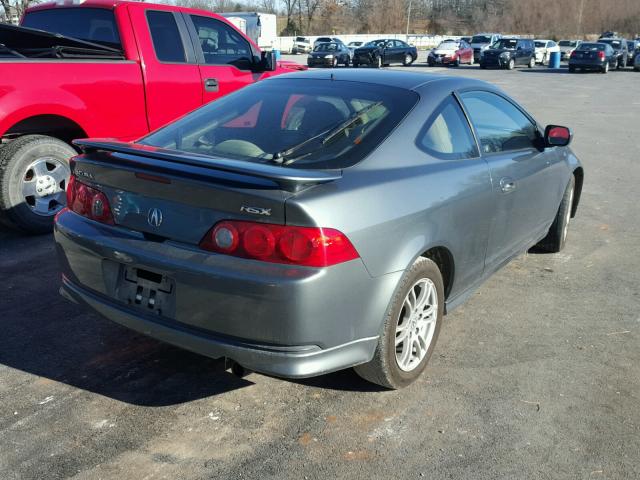 JH4DC53855S003140 - 2005 ACURA RSX GRAY photo 4