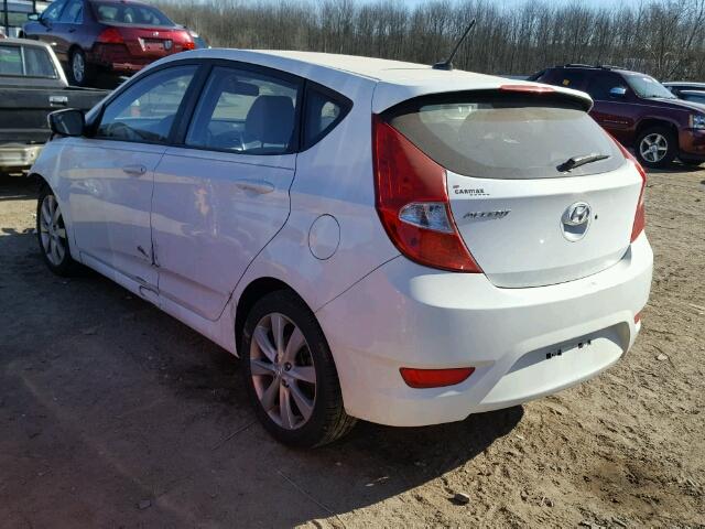 KMHCU5AE4EU153419 - 2014 HYUNDAI ACCENT GLS WHITE photo 3