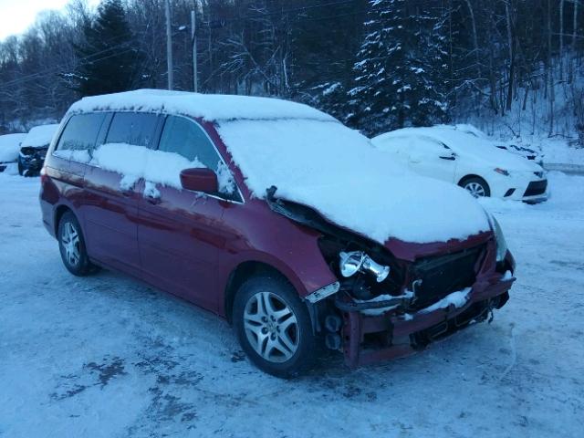 5FNRL38786B040287 - 2006 HONDA ODYSSEY EX RED photo 1