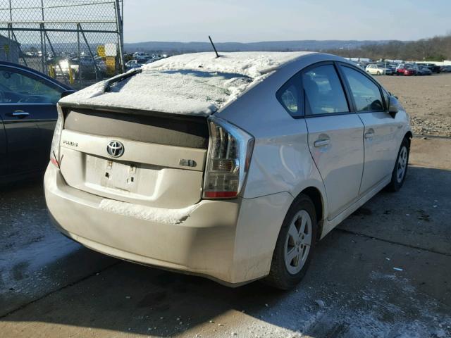 JTDKN3DU7B5357979 - 2011 TOYOTA PRIUS WHITE photo 4