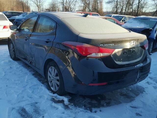 KMHDH4AE7EU029342 - 2014 HYUNDAI ELANTRA SE BLACK photo 3