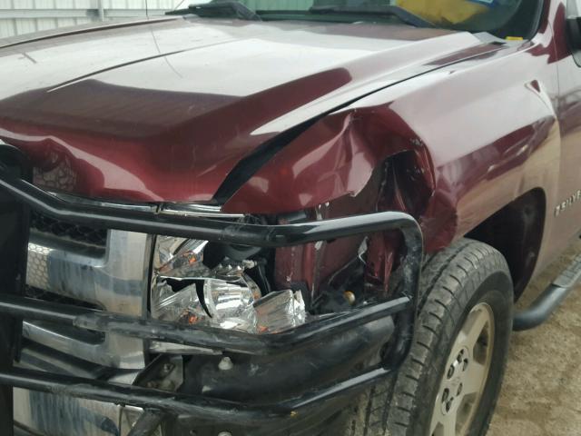 1GCEC19J69Z145390 - 2009 CHEVROLET SILVERADO BURGUNDY photo 9