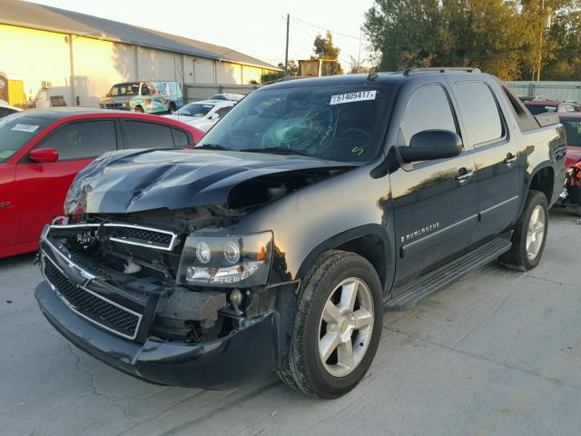 3GNEC12J57G267396 - 2007 CHEVROLET AVALANCHE BLACK photo 2