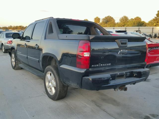 3GNEC12J57G267396 - 2007 CHEVROLET AVALANCHE BLACK photo 3