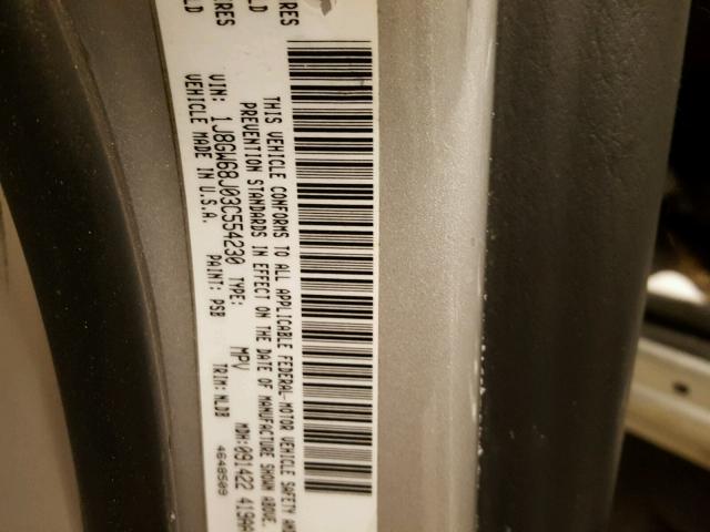 1J8GW68J03C554230 - 2003 JEEP GRAND CHER SILVER photo 10