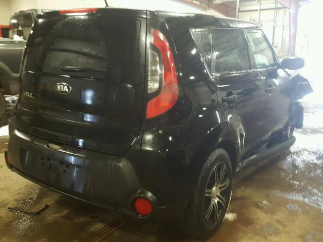 KNDJN2A22E7025921 - 2014 KIA SOUL BLACK photo 4