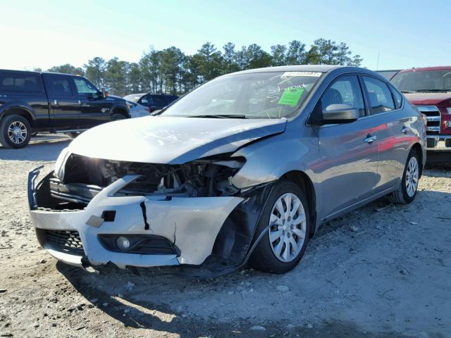 3N1AB7AP7DL625994 - 2013 NISSAN SENTRA S GRAY photo 2