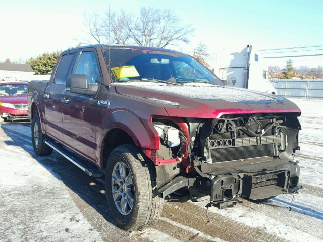 1FTEW1EG7GFD35716 - 2016 FORD F150 SUPER RED photo 1