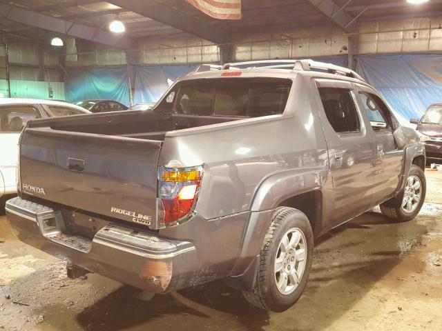 2HJYK16527H509353 - 2007 HONDA RIDGELINE GRAY photo 4