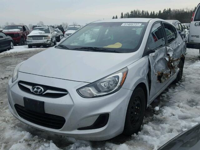 KMHCT5AE4CU009000 - 2012 HYUNDAI ACCENT GLS SILVER photo 2