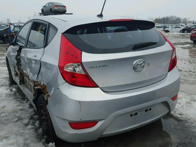 KMHCT5AE4CU009000 - 2012 HYUNDAI ACCENT GLS SILVER photo 3