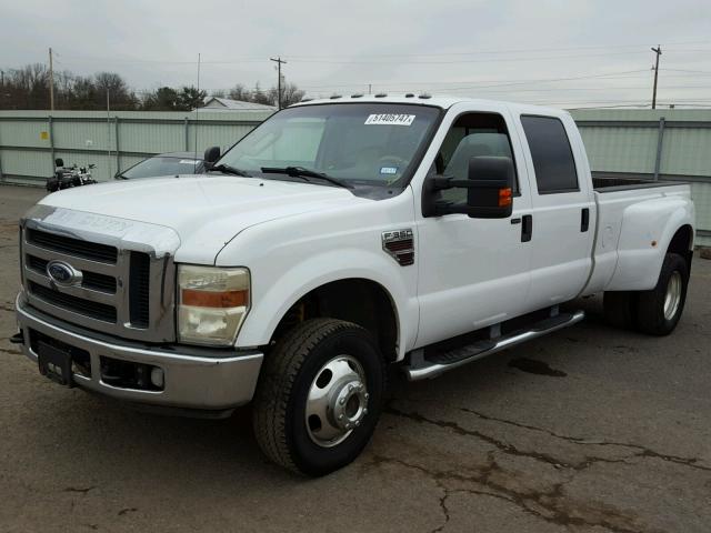 1FTWW33R68EA97255 - 2008 FORD F350 SUPER WHITE photo 2