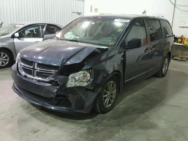 2C4RDGBG4ER306002 - 2014 DODGE GRAND CARA CHARCOAL photo 2