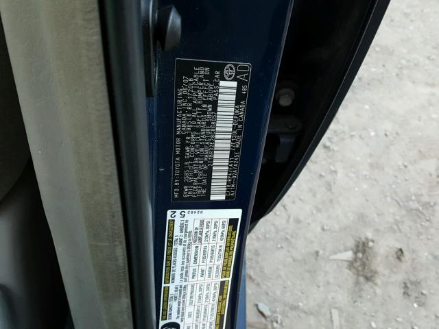 2T1BR32E28C868057 - 2008 TOYOTA COROLLA CE BLUE photo 10