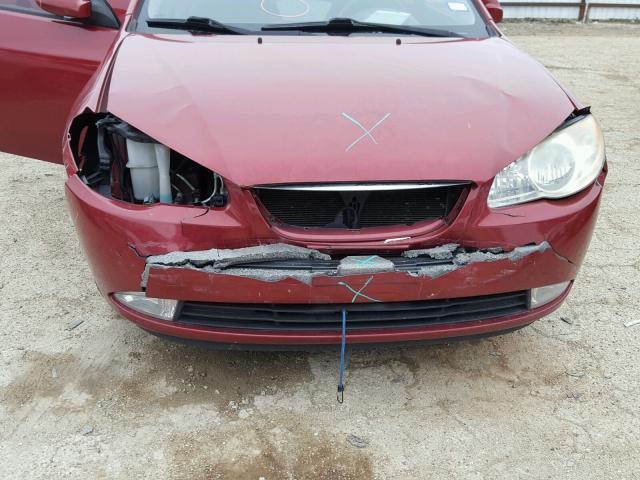 KMHDU4ADXAU024973 - 2010 HYUNDAI ELANTRA BL RED photo 9