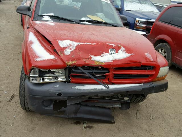 1D7HL12X43S101213 - 2003 DODGE DAKOTA SXT RED photo 7