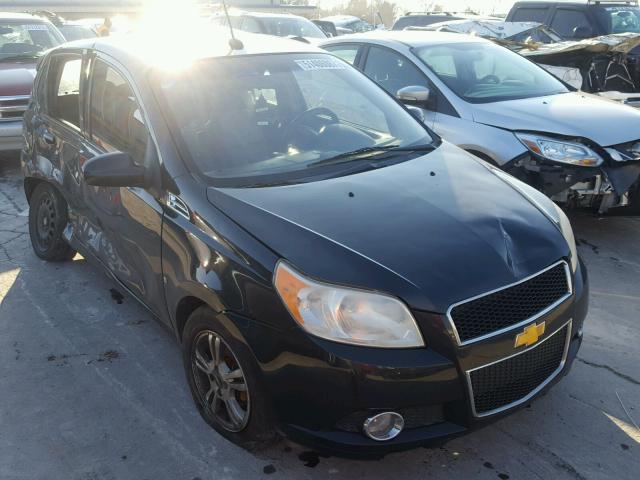 KL1TG66E19B352429 - 2009 CHEVROLET AVEO LT BLACK photo 1