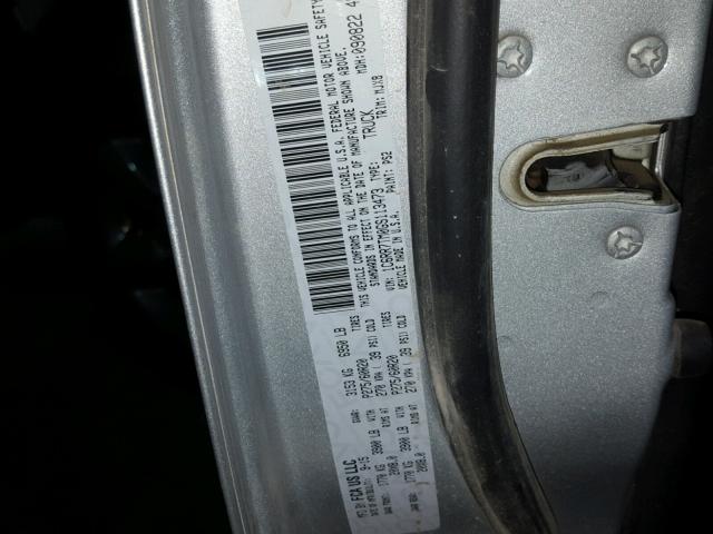 1C6RR7TM0GS113473 - 2016 RAM 1500 SLT SILVER photo 10