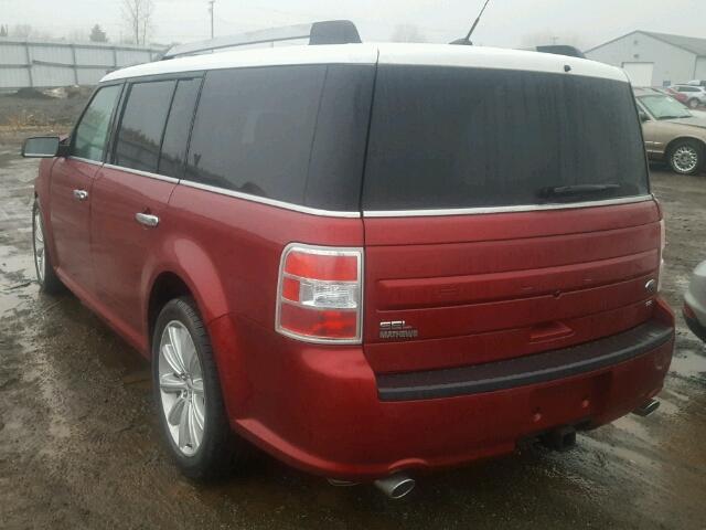 2FMHK6C82HBA11167 - 2017 FORD FLEX SEL RED photo 3