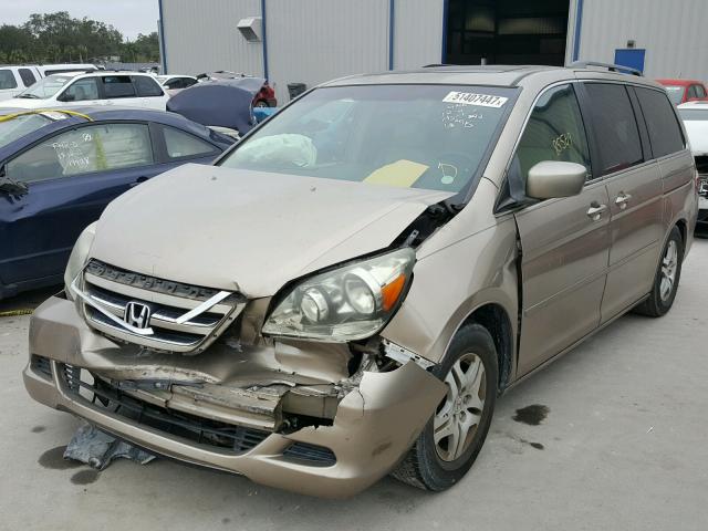 5FNRL386X6B421596 - 2006 HONDA ODYSSEY EX GOLD photo 2