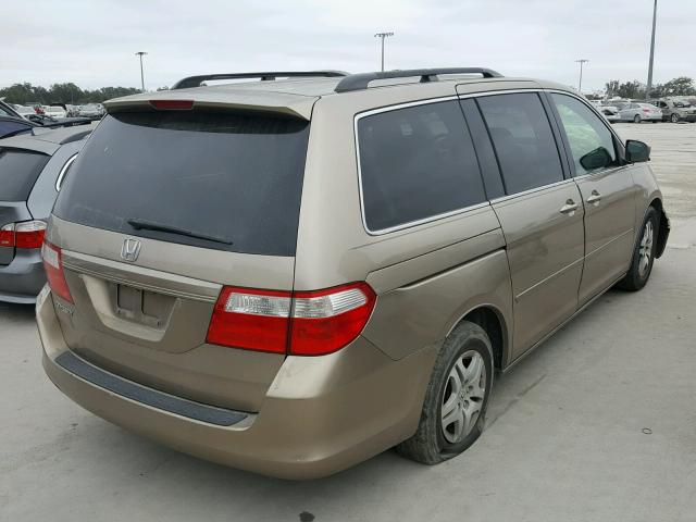 5FNRL386X6B421596 - 2006 HONDA ODYSSEY EX GOLD photo 4