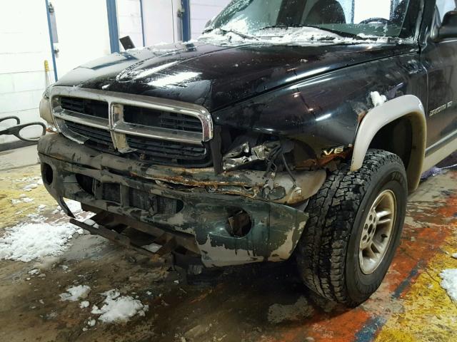 1B7GG26X5XS299705 - 1999 DODGE DAKOTA BLACK photo 9