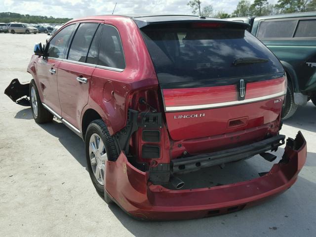 2LMDU68C69BJ11462 - 2009 LINCOLN MKX RED photo 3