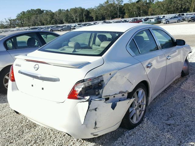 1N4AA51E89C857452 - 2009 NISSAN MAXIMA S WHITE photo 4