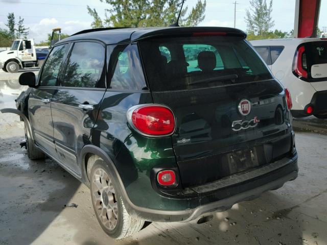 ZFBCFADH4EZ008559 - 2014 FIAT 500L TREKK GREEN photo 3