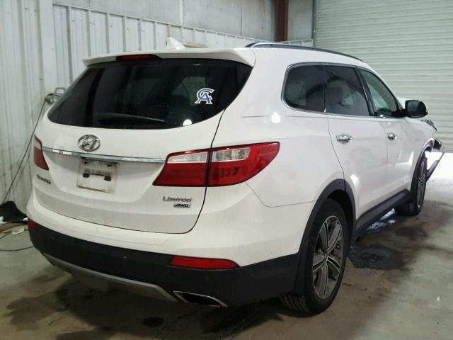 KM8SRDHF9EU070011 - 2014 HYUNDAI SANTA FE L WHITE photo 4