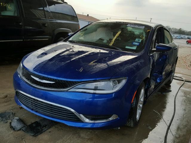 1C3CCCAB4FN547777 - 2015 CHRYSLER 200 LIMITE BLUE photo 2