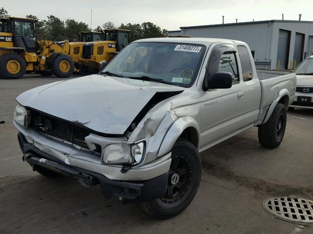 5TEWN72N92Z132660 - 2002 TOYOTA TACOMA XTR SILVER photo 2