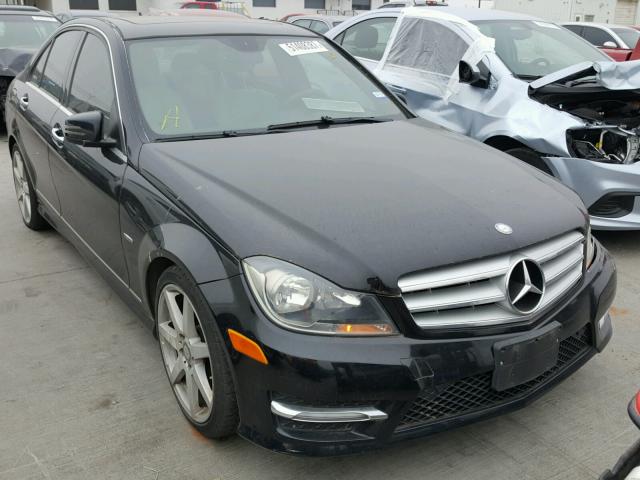 WDDGF4HB1CA607183 - 2012 MERCEDES-BENZ C 250 BLACK photo 1