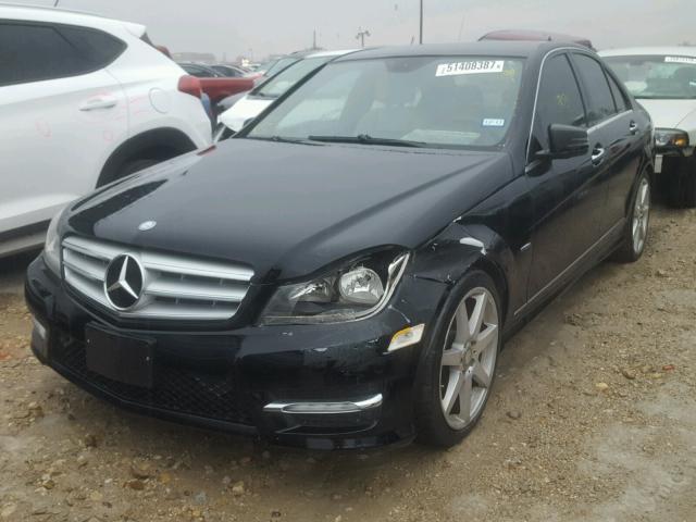 WDDGF4HB1CA607183 - 2012 MERCEDES-BENZ C 250 BLACK photo 2