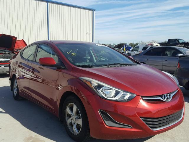 5NPDH4AE5EH535198 - 2014 HYUNDAI ELANTRA SE RED photo 1