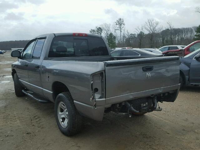 1D7HA18K37J608777 - 2007 DODGE RAM 1500 S GRAY photo 3