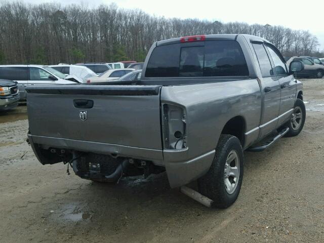 1D7HA18K37J608777 - 2007 DODGE RAM 1500 S GRAY photo 4