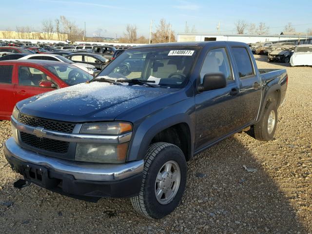 1GCDT136668190525 - 2006 CHEVROLET COLORADO BLUE photo 2