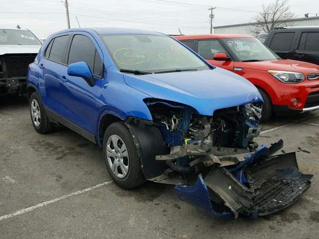 KL7CJKSB6GB724209 - 2016 CHEVROLET TRAX LS BLUE photo 1