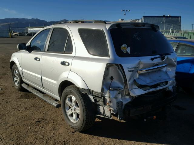 KNDJC736485839118 - 2008 KIA SORENTO EX SILVER photo 3