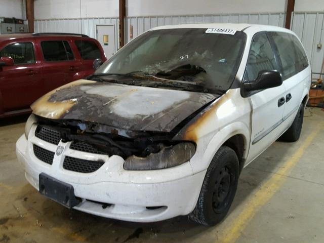 1B4GP24381B238126 - 2001 DODGE GRAND CARA WHITE photo 2