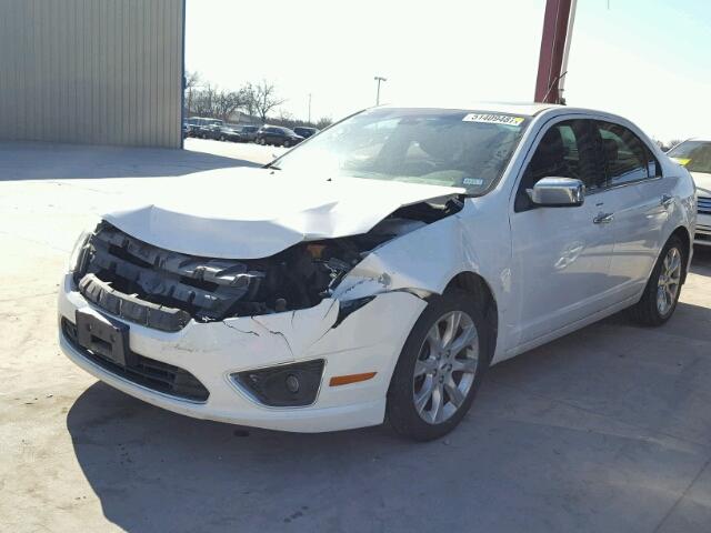 3FAHP0JA9CR301382 - 2012 FORD FUSION SEL WHITE photo 2