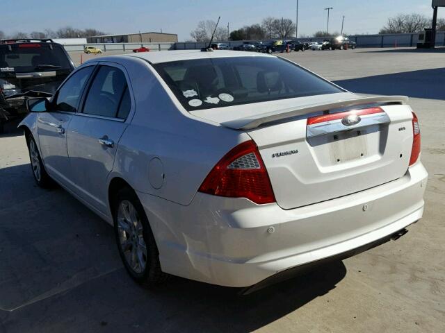 3FAHP0JA9CR301382 - 2012 FORD FUSION SEL WHITE photo 3