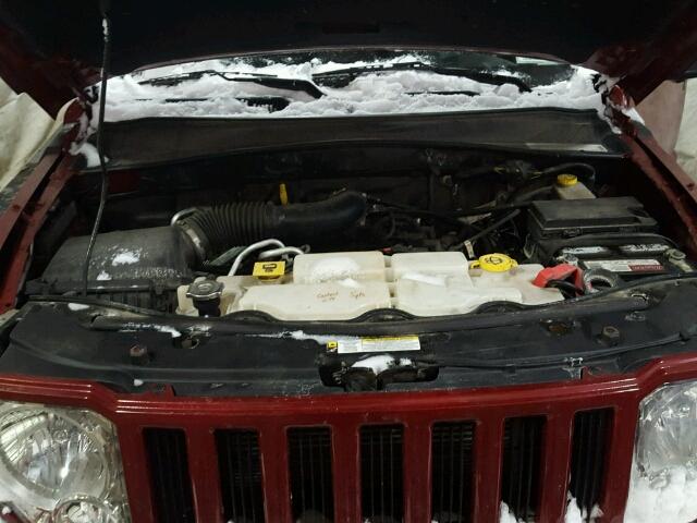 1J4PN2GK4AW118922 - 2010 JEEP LIBERTY SP RED photo 7