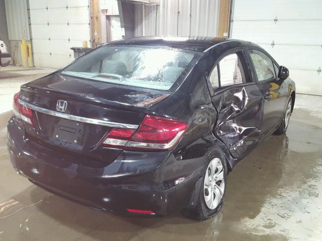 2HGFB2F54DH546144 - 2013 HONDA CIVIC LX BLACK photo 4