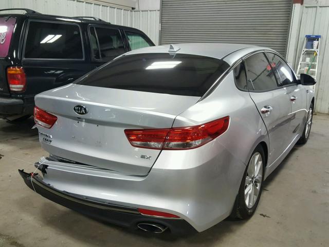 5XXGU4L3XHG172062 - 2017 KIA OPTIMA EX SILVER photo 4