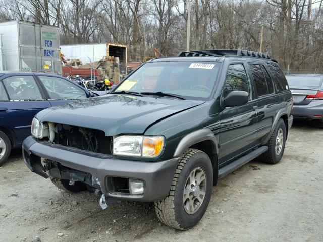 JN8AR07Y8YW436565 - 2000 NISSAN PATHFINDER GREEN photo 2