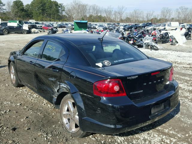 1C3CDZAB2DN564980 - 2013 DODGE AVENGER SE BLACK photo 3