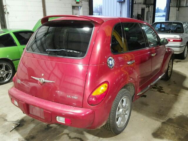 3C4FY58814T217379 - 2004 CHRYSLER PT CRUISER RED photo 4